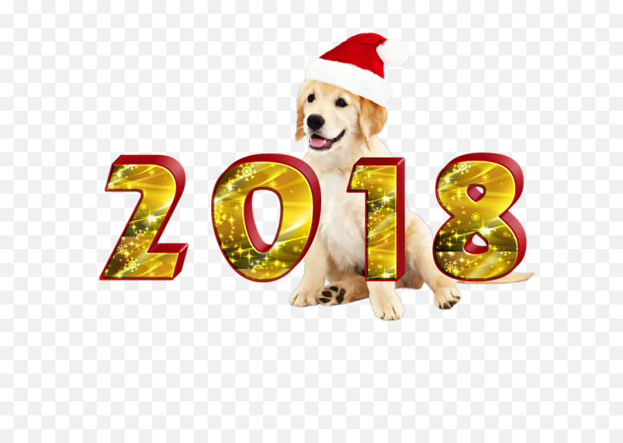15 Happy New Year Dog Clipart For Free - Happy New Year 2018 Dog Png,New Year 2018 Png