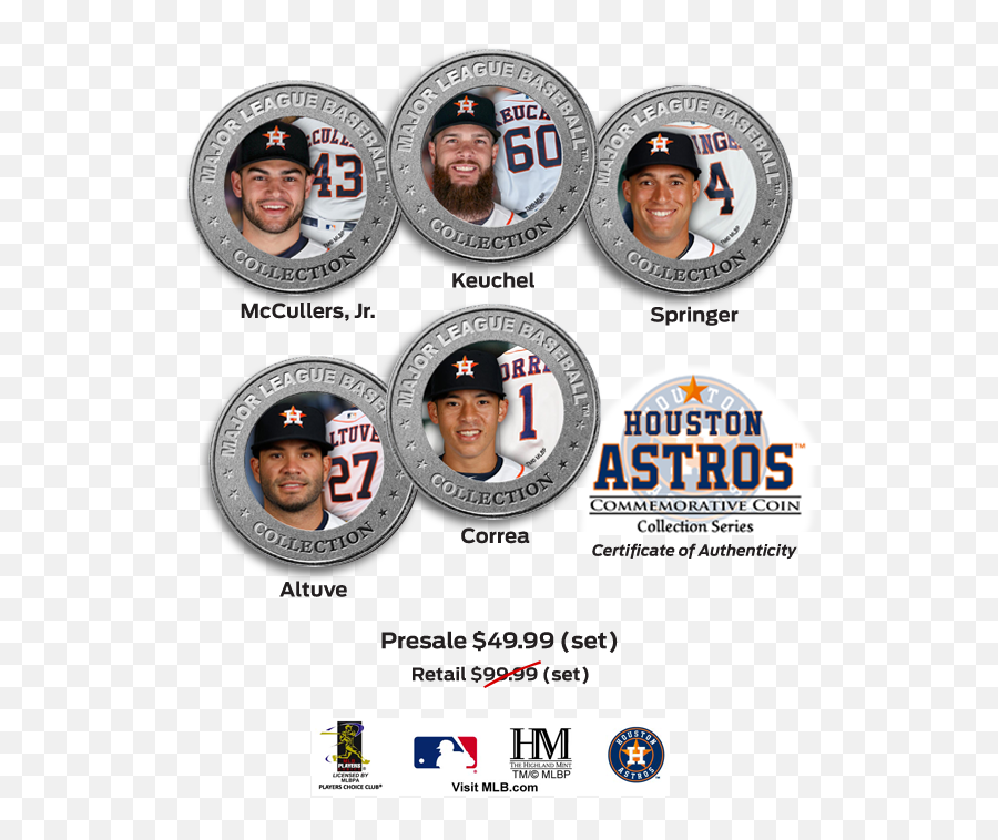 Limited Edition Mlb Licensed Astros Collector Coins - Houston Astros Png,Astros Png
