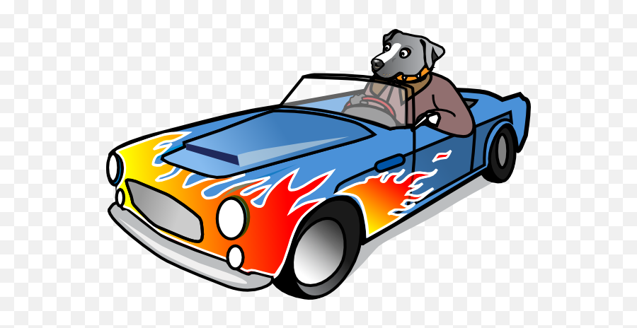 Dog In Sports Car Clip Art - Vector Clip Art Clip Art Sports Car Png,Car Clip Art Png