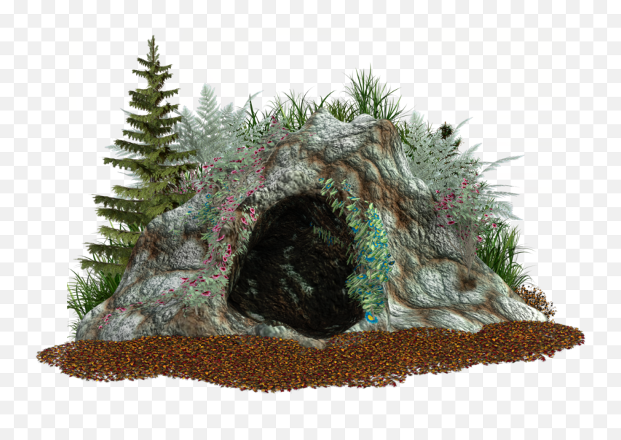 Cave Plant Happy Free Clipart Hd Hq Png - Mountain Cave Png,Cave Png