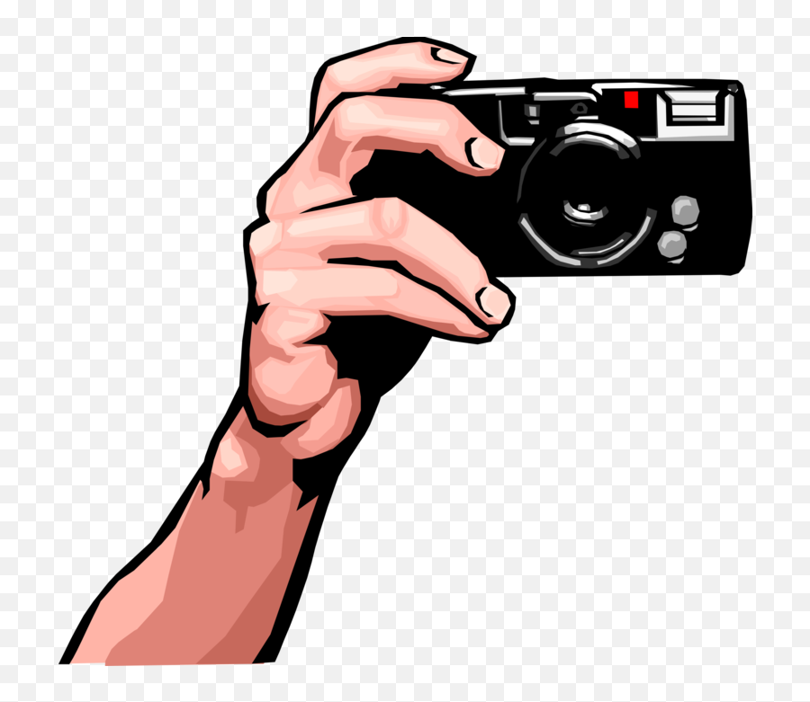 Camara Fotografica Vector Png - Camera With Hand Png,Hand Vector Png