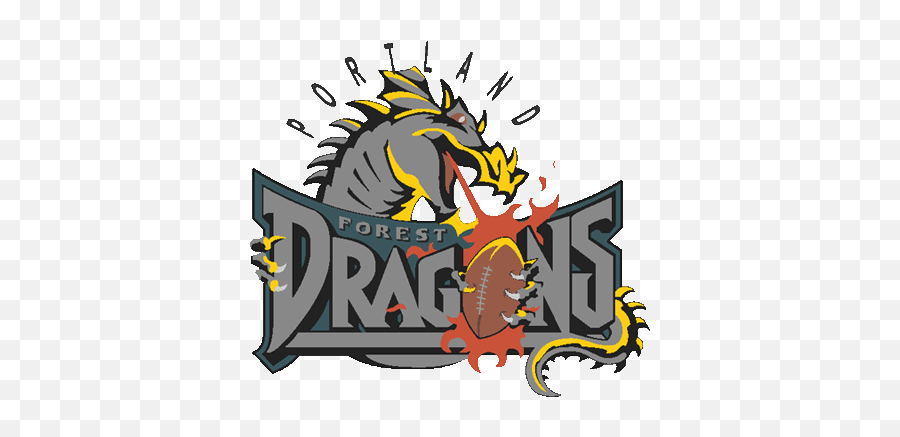 Portland Forest Dragons Primary Logo - Arena Football League Portland Forest Dragons Png,Dragon Logos