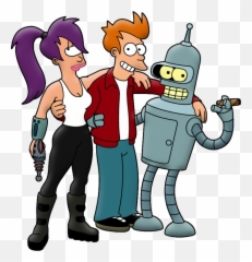 Futurama Leela Fry Bender Png Image For - Futurama Png,Bender Png