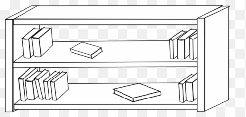 Free Bookshelves Cliparts Download 130078 - Png Shelf Clipart Black And White,Bookcase Png
