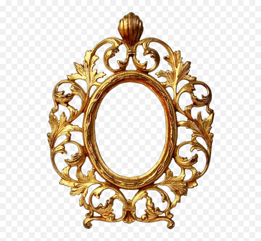 Picture Frames Decorative Arts Gold Ornament Mirror - Gold Oval Frame Png,Mirror Frame Png