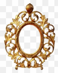 Picture Frames Decorative Arts Gold Ornament Mirror - Oval Png
