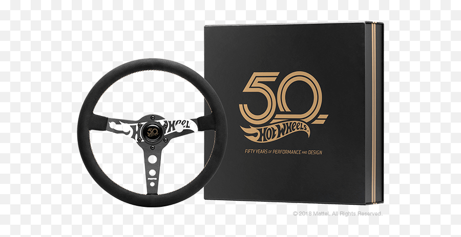 Momo X Hot Wheels Steering Wheel Celebrates 50 Years For Two - Momo Hot Wheels Steering Wheel Png,Hot Wheels Logo Png