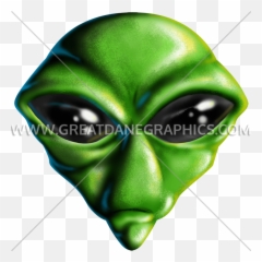 Alien Head Production Ready Artwork For T - Shirt Printing Face Mask Png,Alien Head Png