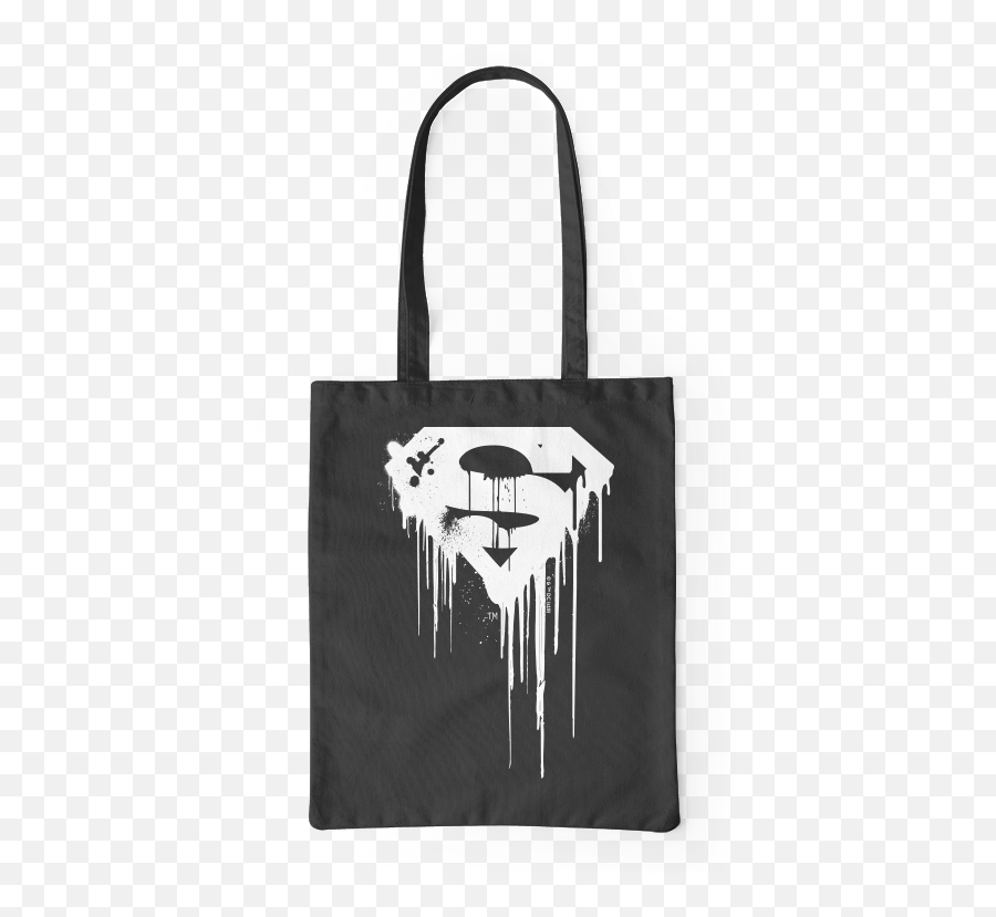 Canvas Bag Black And White - Superman Black White Logo Canvas Bag Png,Superman Logo Black And White