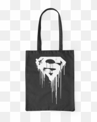 Canvas Bag Black And White - Superman Logo png