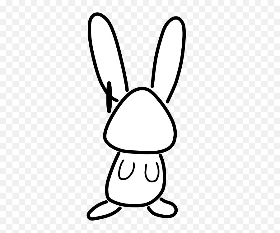 White Bunny Black And Rabbit - Black And White Rabbit Clipart Png,White Bunny Png