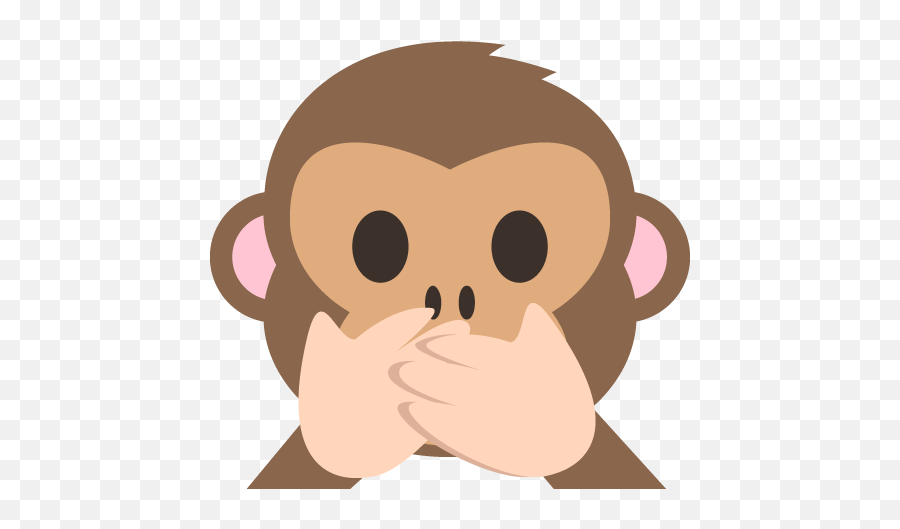 Speak No Evil Monkey Emoji Vector Icon Png