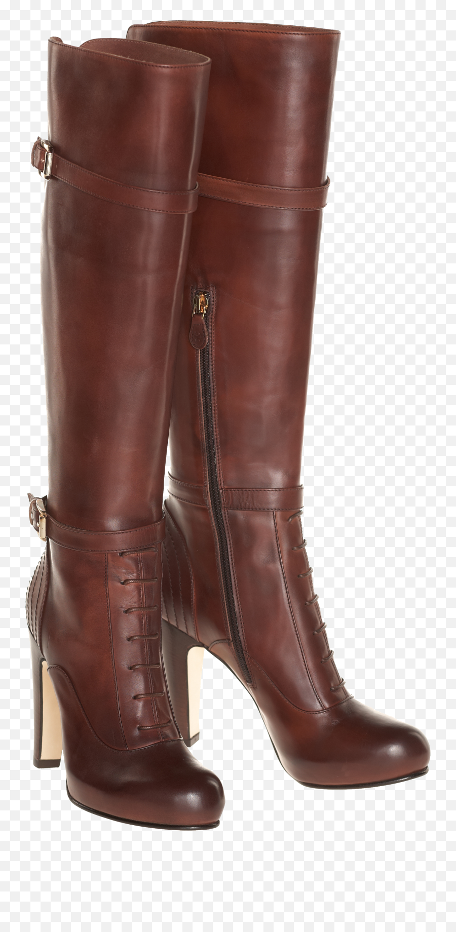 Womenu0027s Boot Made Of Genuine Chocolate Leather Png Image - Women Boot Png,Boot Transparent