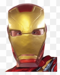 Download Adult Civil War Iron Man Half Mask - Captain America Helmet png