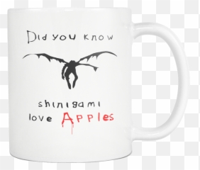 Death Note Mug Shinigami Ryuk L Light Yagami Deathnote Print Kira Lawliet Anime Gift - Transparent Light Yagami Death Note Png,Ryuk Png