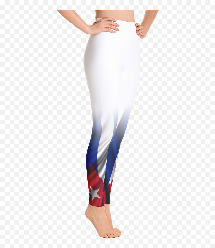 Womenu0027s White - Yoga Pants Png,Cuban Flag Png