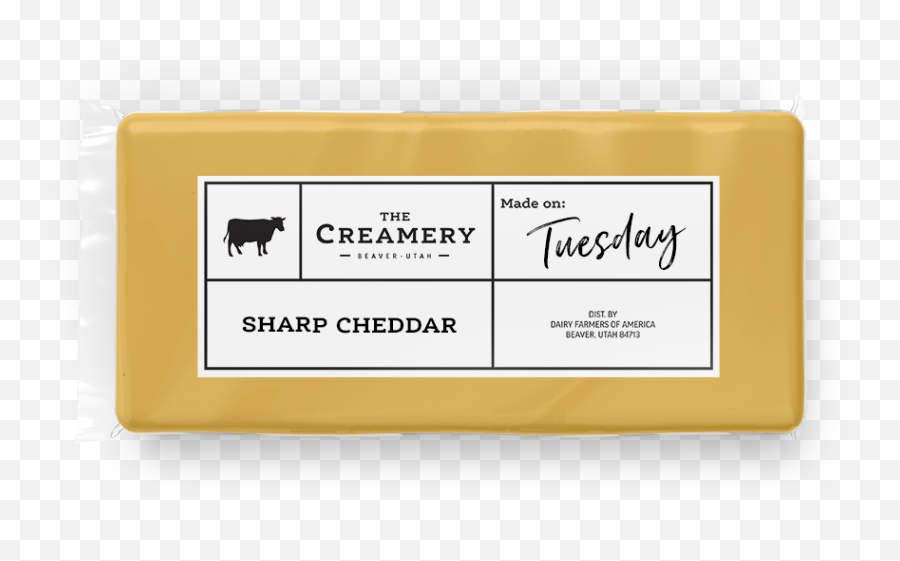 Sharp Cheddar Cheese - Horizontal Png,Cheddar Png