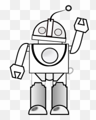 Robot Outline Svg Vector Clip Art - Svg Clipart Robot Black And White Clipart Png,Robot Clipart Png