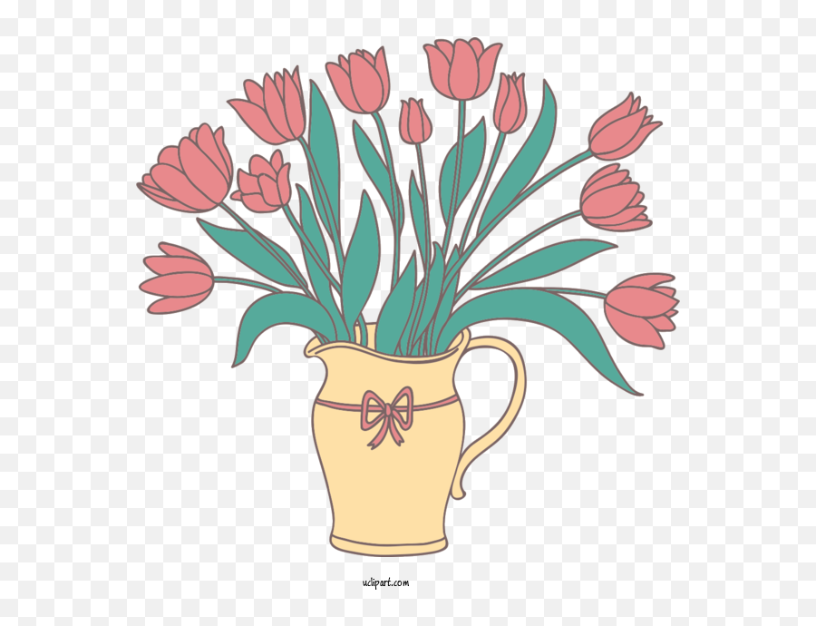 Flowers Drawing Design Royalty Free For Flower Clipart - Dessin De Tulipes Dans Un Vase Png,Rose Drawing Png