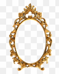 Arana - Oval Vintage Gold Frame Png