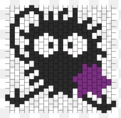 Confused Soot Sprite From Spirited Away Bead Pattern - Soot Sprite Perler Beads Png,Spirited Away Transparent