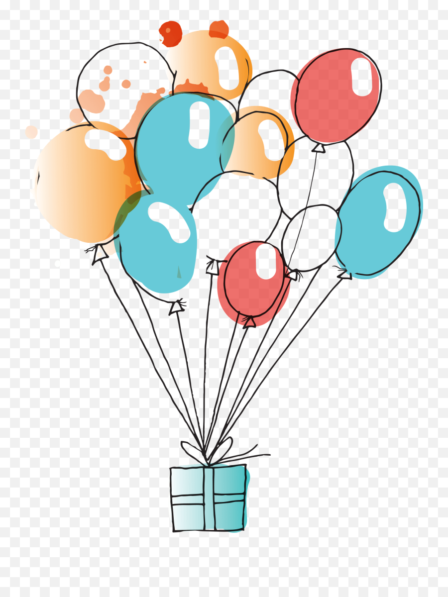 Balloons Watercolor Clipart Png Image - Birthday Balloon Watercolor Png,Watercolor Clipart Png