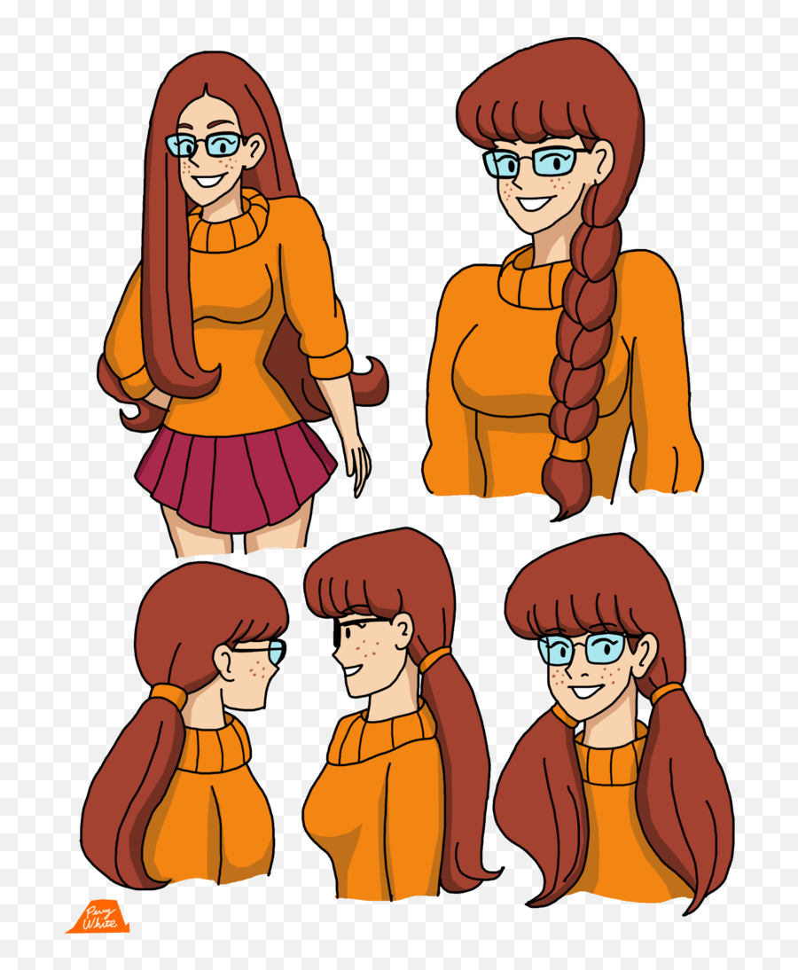 Velma Dinkley Hairstyles 3 By Matthew - Scooby Doo Velma Hair Png,Matthew Daddario Png
