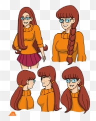 Velma Dinkley Hairstyles 3 By Matthew - Scooby Doo Velma Hair Png,Matthew Daddario Png