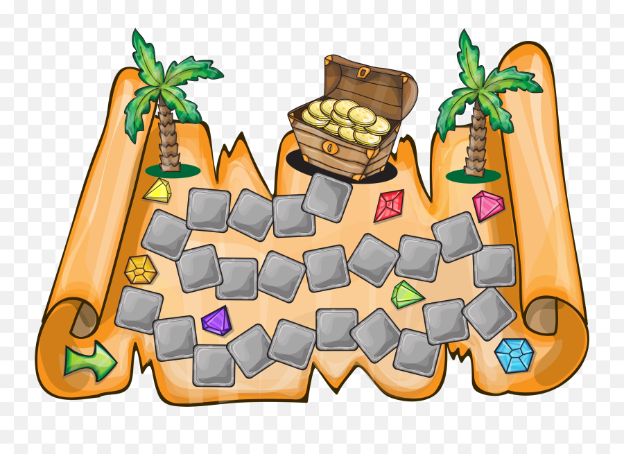 Clipart Map Treasure Hunt - Treasure Hunt Clipart Png,Treasure Hunt Icon