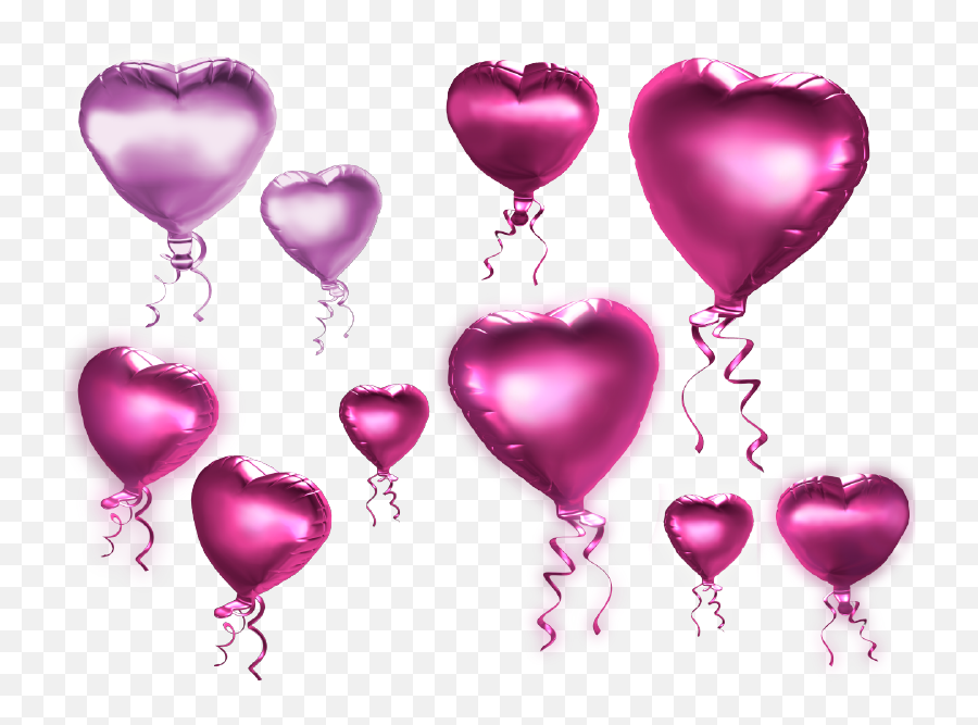 Heart Balloons Transparent Image Png Arts - Transparent Background Pink Balloons Png,Balloons Transparent