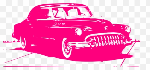 Pink Vintage Car Clip Art - vector clip art Vector Png