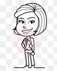 Free Black And White Girl Cartoon Download - Cartoony Character In Black And White Png,Vault Girl Icon
