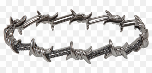 Barbed Wire Diamond Bracelet For Men - Gold png