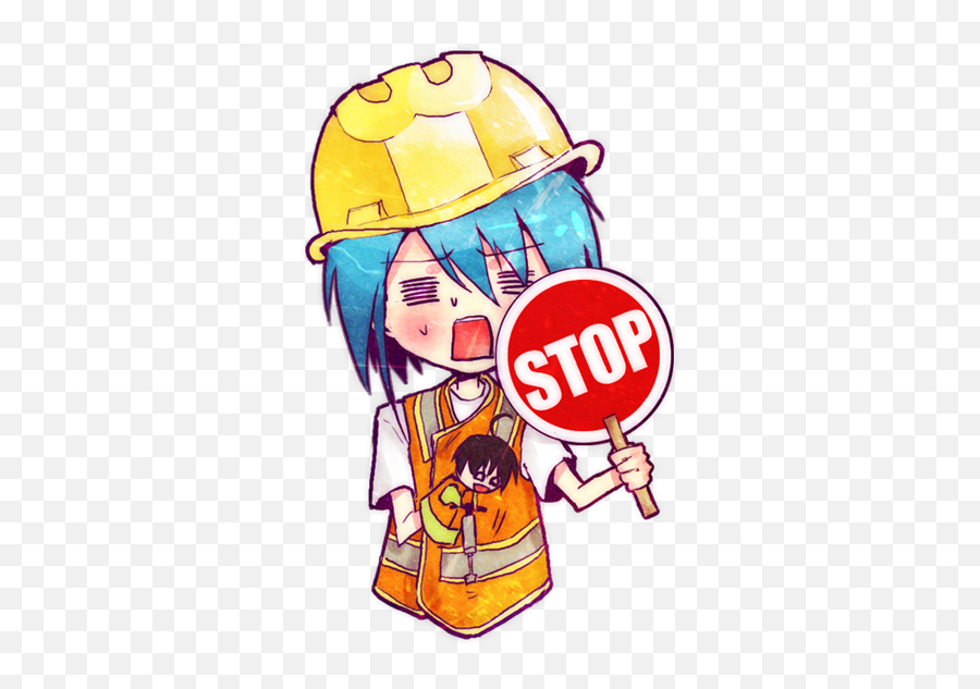 Download Hd Anime Construction Worker - Anime Worker Png Stop Looking At My Screen,Construction Worker Png