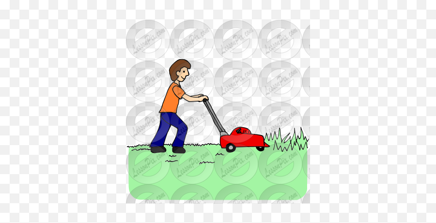 Mow Picture For Classroom Therapy Use - Great Mow Clipart Mower Png,Mowing Icon