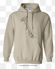 Culture Of Carpentry Hammer Icon - Sweatshirt Sand Gildan Hoodie png