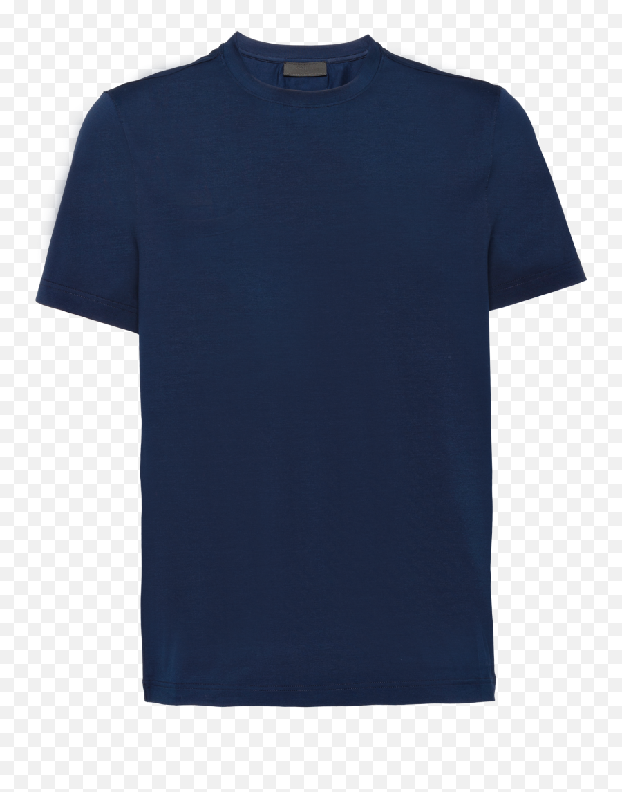 Navy Stretch Cotton T - Shirt Prada Short Sleeve Png,T&e Icon