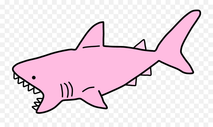 Shark Pink Pastel Light Cute Animal Water Teeth - Pink Shark Clipart Png,Shark Tooth Icon