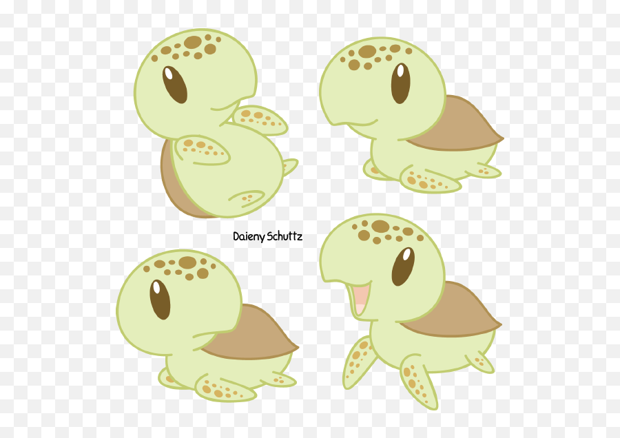Chibi Turtle Drawing - Loggerhead Sea Turtle Drawing Cute Png,Cute Turtle Png