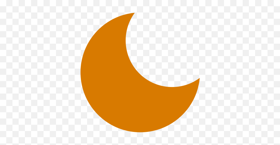 Orange Moon Icon - Solid Png,Moon Icon Transparent