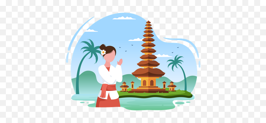 Pyramid Icon - Download In Colored Outline Style Background Galungan Dan Kuningan Png,Icon Barong