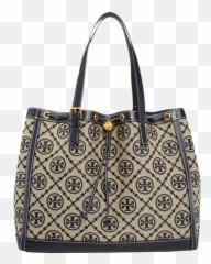 T Monogram Large Jacquard Tote Png