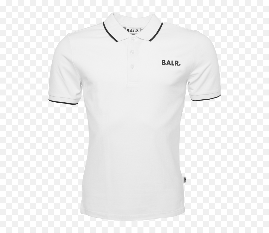Brand Metal Logo Polo Shirt White The Official Balr - Adidas Tiro Jersey 19 Png,Polo Logo Png