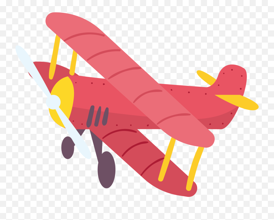 Airplane Aircraft Cartoon Illustration - Vintage Airplane Clipart Png,Cartoon Airplane Png