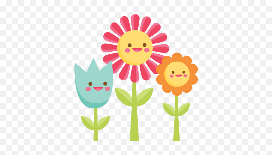 Flowers Clipart Cute - Spring Title Scrapbooking Png,Cute Flower Png