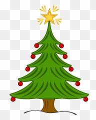 Christmas Tree Clipart Black And White Free Download - png