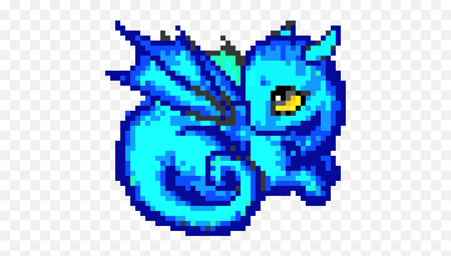 Blue Dragon - Baby Dragon Pixel Art Png,Blue Dragon Png