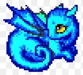 Blue Dragon - Baby Dragon Pixel Art Png,Blue Dragon Png