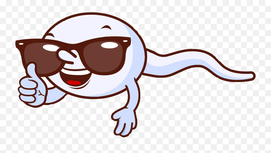 Sperm Sunglasses Clipart - Sperm Cell Cartoon Transparent Png,Sperm Png