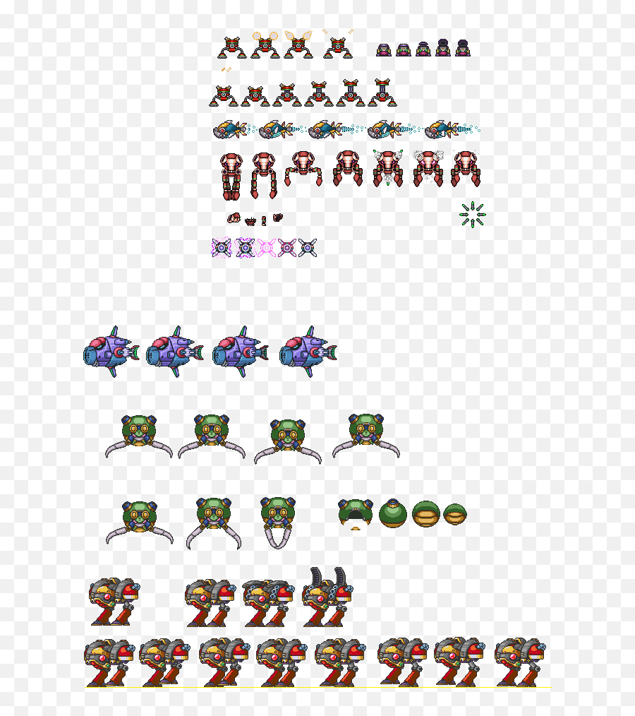 Custom Megaman X Enemy Assets By Redragemage - Cartoon Png,Enemy Png